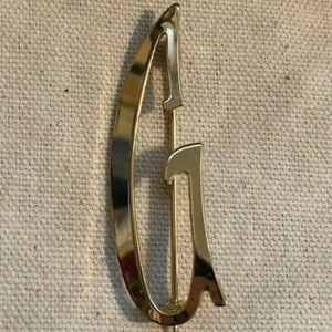 2.25" Vintage, Gold Tone, 'G" Brooch